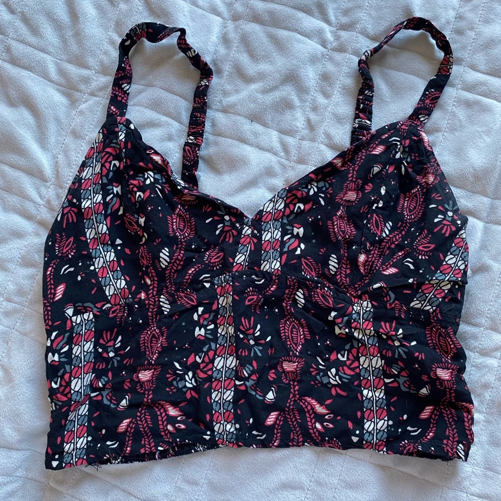 Hollister Patterned Crop Top